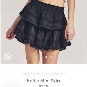 Black LoveShackFancy Skirt